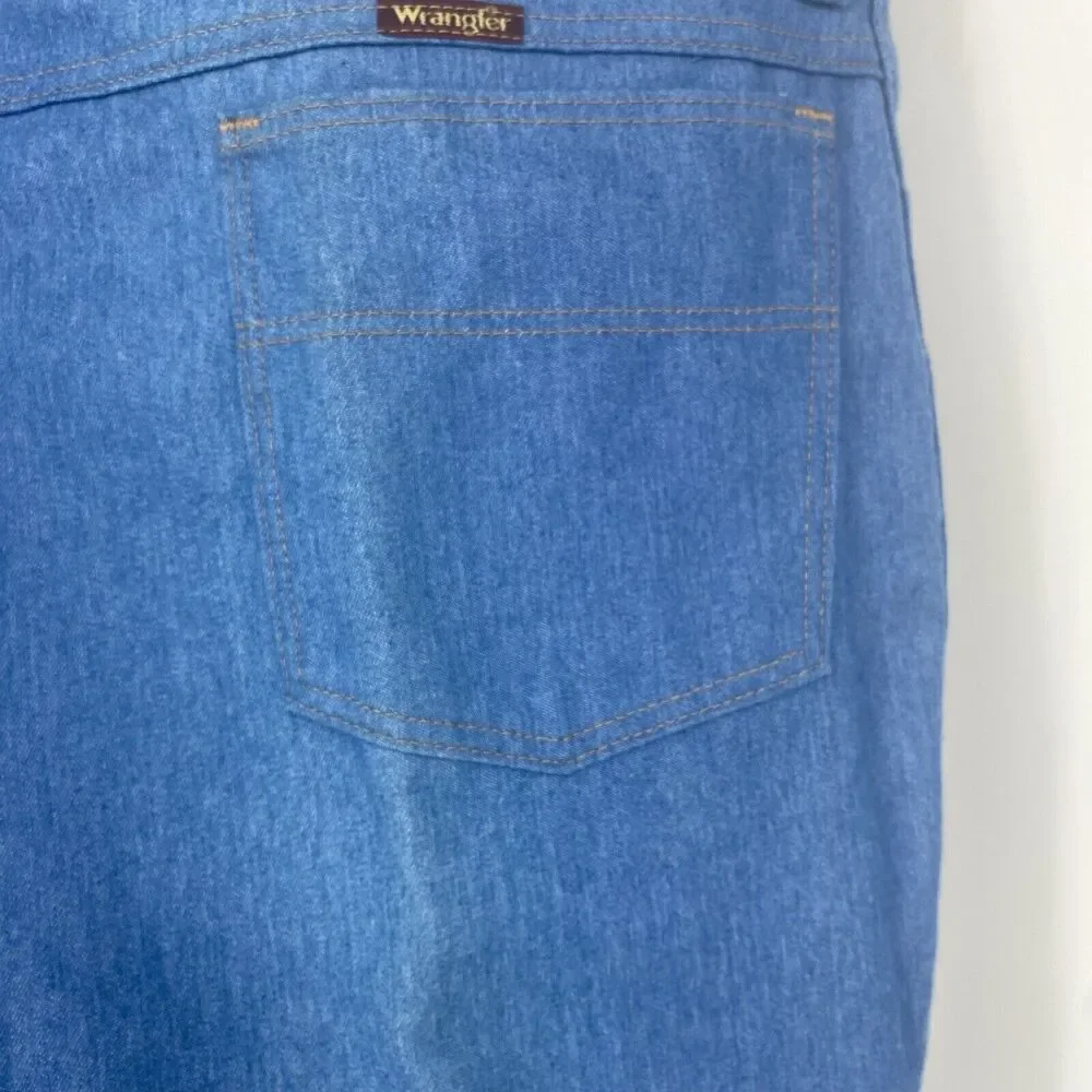 Vintage Wrangler Jeans Mens 42x30 Pale Blue Western Cowboy Denim USA